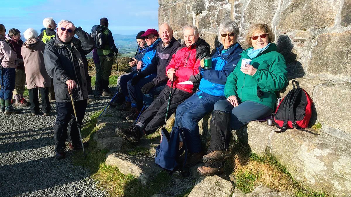 Hero Image People Enjoying the sunshine and a cup of Tea on Kit Hill